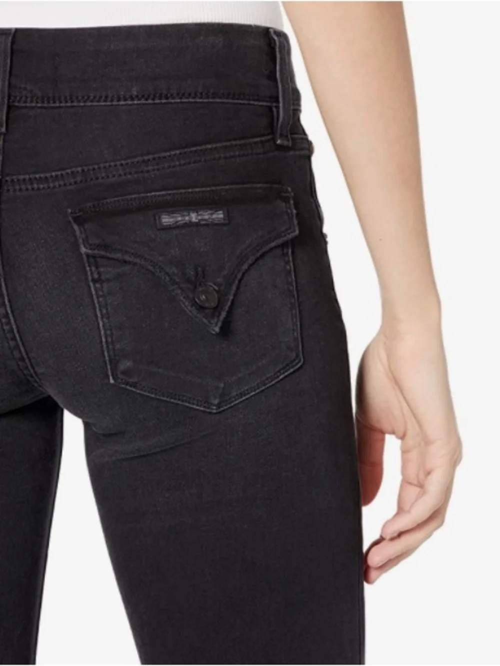 NWT Hudson Women's Double-Button Flap Pocket Jeans in Pitch Black (Size 10/30)